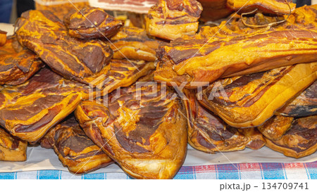 Cured Smoked Pork Meat Cured Smoked Pork Meat 134709741