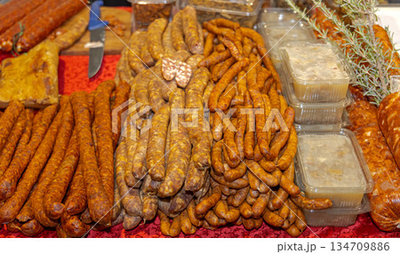 European Sausages Food Market 134709886