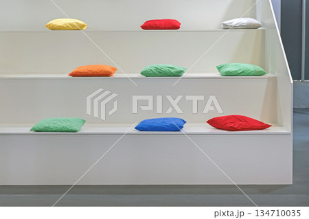 Colourful Pillows White Stage 134710035