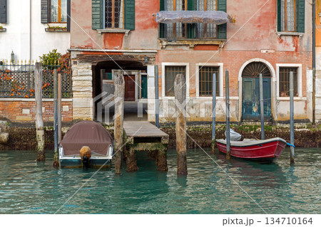 Moored Boats Venice Italy Moored Boats Venice Italy 134710164
