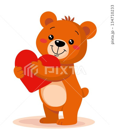Cute Teddy Bear with Love Cute Teddy Bear with Love 134710233