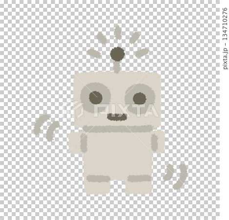 ロボット 手描き パステル プログラミング アイコン イラスト ロボット 手描き パステル プログラミング アイコン イラスト 134710276