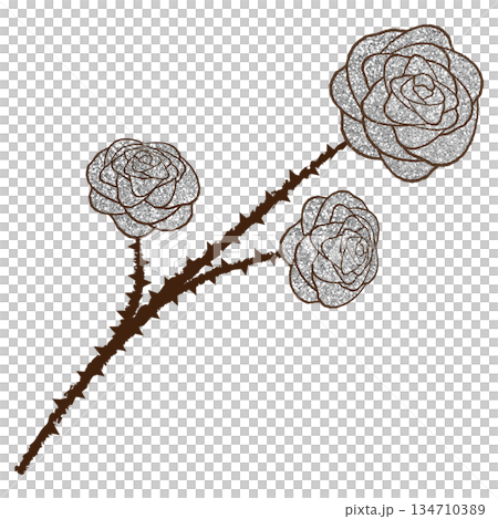 插畫素材:玫瑰銀 插畫素材:玫瑰銀 134710389
