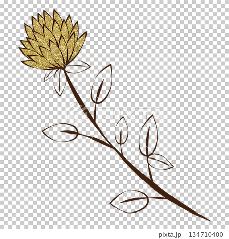 插圖素材植物金 插圖素材植物金 134710400