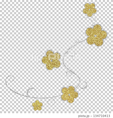 Illustration material Plant Silver Gold 134710413