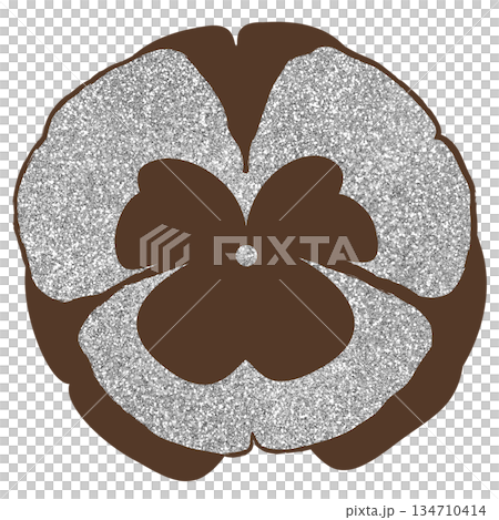 插圖素材:手繪花卉,銀色 插圖素材:手繪花卉,銀色 134710414