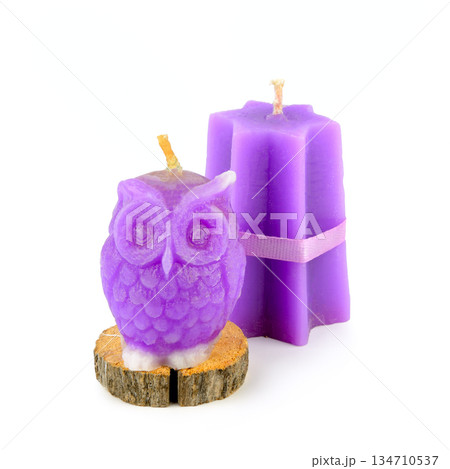 Decorative Lavender Scented Candles for Home Interior Design 134710537