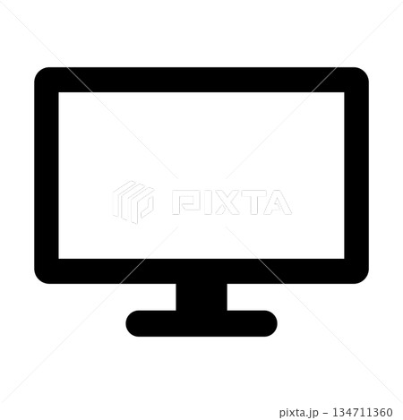 テレビのシルエットアイコン素材 134711360