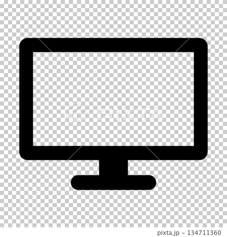 Television silhouette icon material Television silhouette icon material 134711360