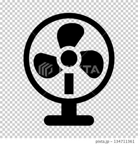 Electric fan silhouette icon Electric fan silhouette icon 134711361
