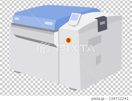 印刷会社のCTPオフセット版製版機のイラスト 134712241