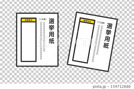 投票用紙　選挙権 134712680