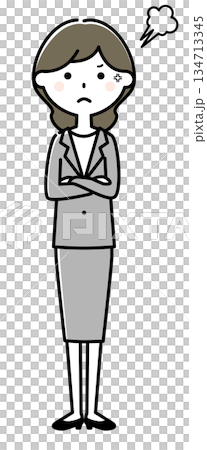 怒るスーツの女性 怒るスーツの女性 134713345