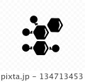 Molecule, molecules and molecular structure, graphic design. Chemistry, chemical, atom and atomic, vector design and illustration 134713453