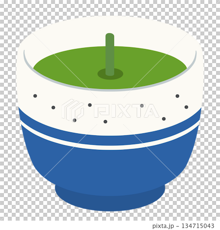 Green tea with a tea scoop 134715043