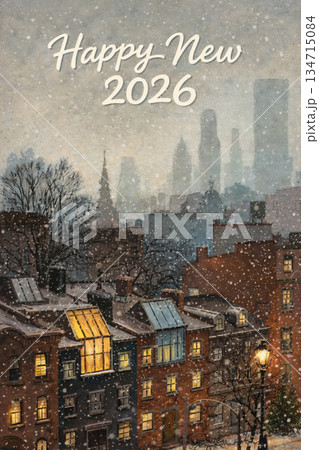 Happy New Year 2026. With a unique number design and a very simple premium Happy New Year 2026. With a unique number design and a very simple premium 134715084