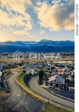 安曇野夕景【北安曇郡池田町】 安曇野夕景【北安曇郡池田町】 134715694