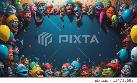 フレーム　AI生成素材 134715698