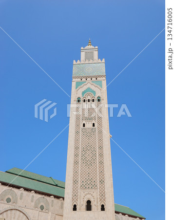 カサブランカ ハッサン2世モスク 5月快晴 カサブランカ ハッサン2世モスク 5月快晴 134716005