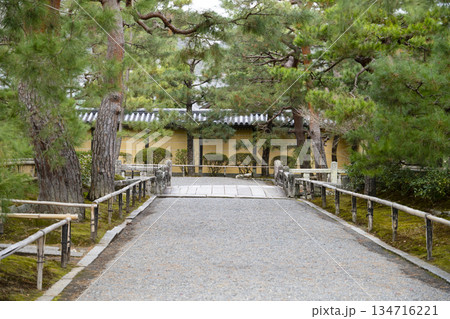 冬の大覚寺（京都）表門への参道 134716221