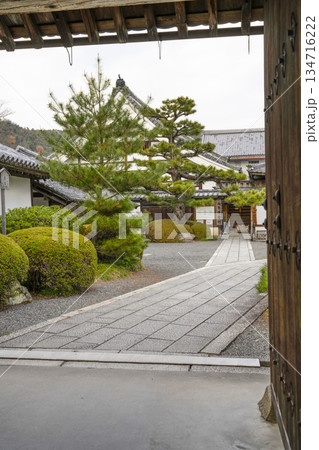 冬の大覚寺(京都)参拝口 冬の大覚寺(京都)参拝口 134716222