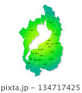 滋賀県と市町村地図 134717425