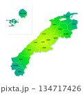 島根県と市町村地図 134717426