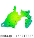 静岡県と市町村地図 134717427