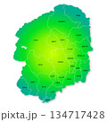 栃木県と市町村地図 134717428
