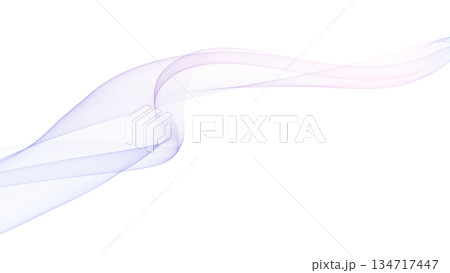 カラーウェーブ背景ライン　白バック　プレゼンテーション等の背景 134717447