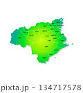 徳島県と市町村地図 134717578
