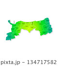 鳥取県と市町村地図 134717582