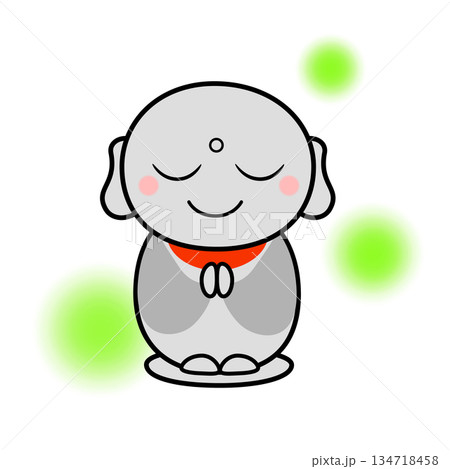 かわいいお地蔵さんのイラスト 134718458