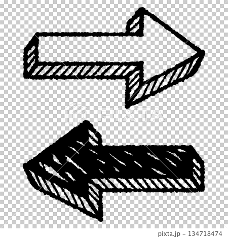 Emphasize and draw attention! Hand-drawn arrow illustrations Emphasize and draw attention! Hand-drawn arrow illustrations 134718474