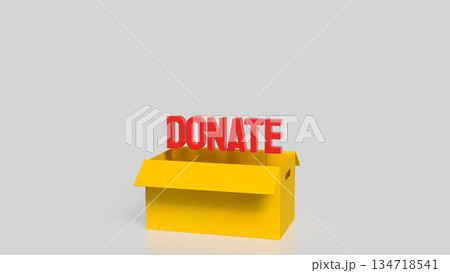Donation Box Concept for Charity and Fundraising Campaign 3d render. Donation Box Concept for Charity and Fundraising Campaign 3d render. 134718541