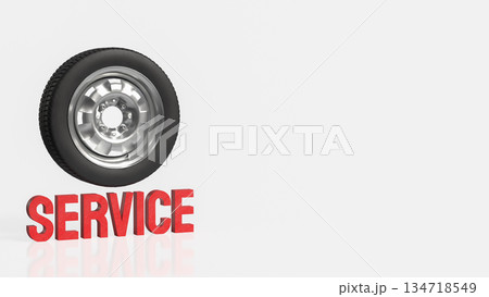 Professional Automotive Service and Vehicle Maintenance Concept 3d render. 134718549