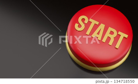 Start Button Concept for Business Launch and New Beginning 3d render. 134718550