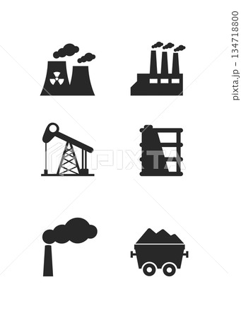 Factory and Industry icons set stock illustration Factory and Industry icons set stock illustration 134718800
