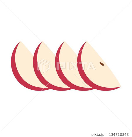 apple fruit slice with seed apple fruit slice with seed 134718848