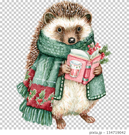 watercolor illustration of cute and adorable red dog 134719042