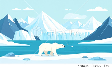 North Pole Iceberg with Polar Bear North Pole Iceberg with Polar Bear 134720139