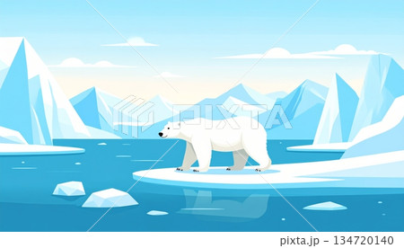 North Pole Iceberg with Polar Bear 134720140