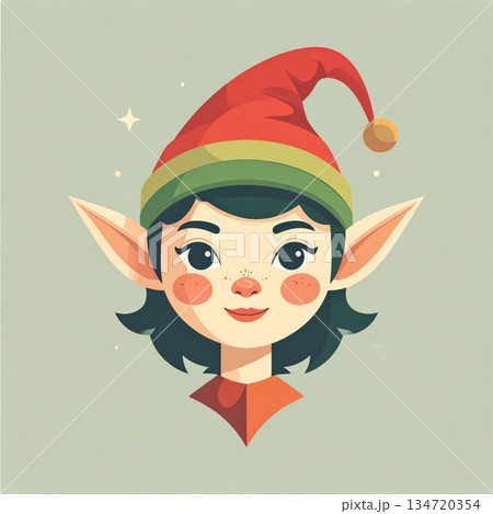Cute Elf Head 134720354