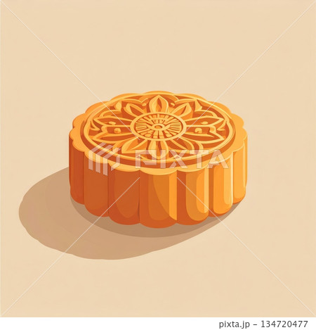 Mooncake Minimal Illustration 134720477