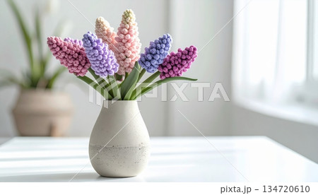 Minimalist Hyacinth Crochet Flower Vase 134720610