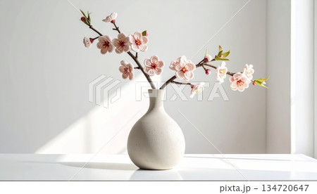 Minimalist Sakura Crochet Flower Vase 134720647