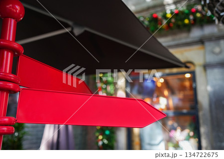 The empty red sign in public street The empty red sign in public street 134722675