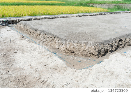 住宅の分譲地の基礎工事,住宅基礎 住宅の分譲地の基礎工事,住宅基礎 134723509