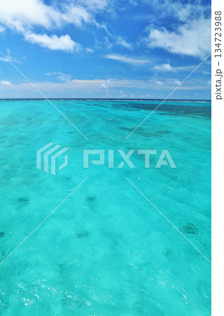 沖縄 宮古島の青空と海 沖縄 宮古島の青空と海 134723988