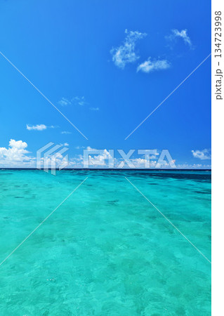 沖縄 宮古島の青空と海 沖縄 宮古島の青空と海 134723998
